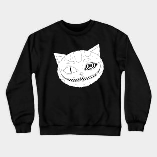 Black and white Cheshire cat Crewneck Sweatshirt